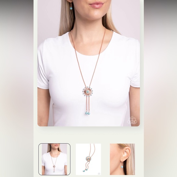 ⚪️🩵⚪️ “DESERT DALLIANCE” COPPER NECKLACE ~ PAPARAZZI❗️⚪️🩵⚪️ - Picture 6 of 6